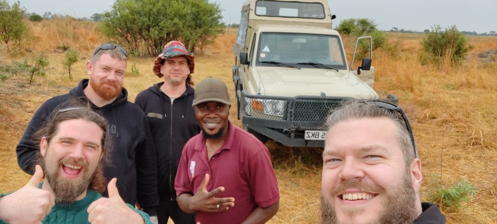 A 4x4, a straight road, and a gig at the end of it. Ten Ton Slug in Botswana.